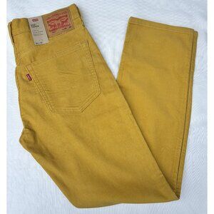 Levis 502 Taper Corduroy Jeans Mens W32 L32 Pants mustard NWT.